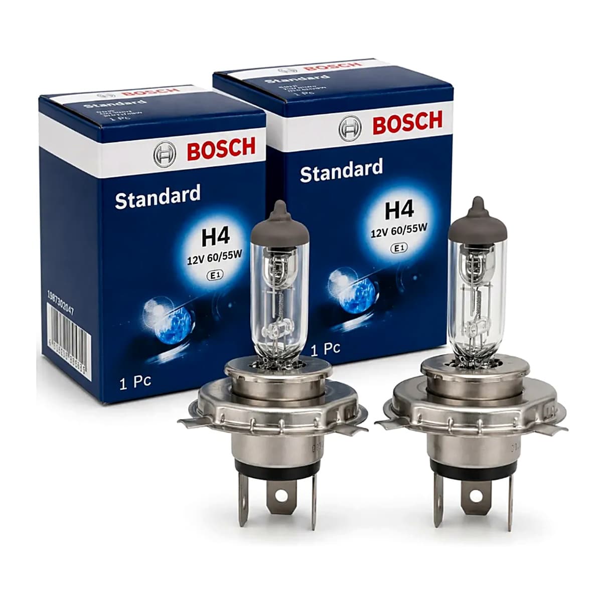 Par Lâmpadas H4 Farol Baixo E Alto Bosch Halogena 12v 60/55w